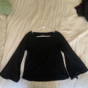 Blank NYC Black Flared Sleeve Top